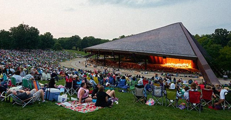 landscape view of the blossom music center